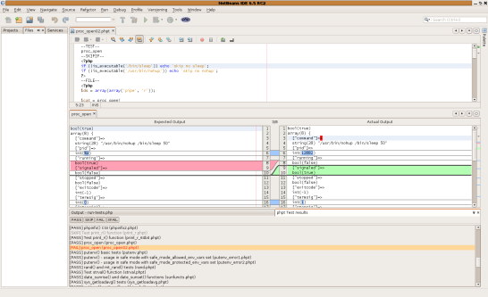 NetBeans plugin for running phpt tests